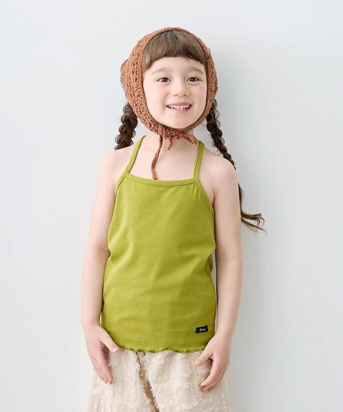 Piet（ピエット）の「裾メロウ バッククロス キャミソール（キャミソール・キッズ・ブラウン/グリーン/ブラック/オフホワイト・100/120/110/130）」の4枚目の写真