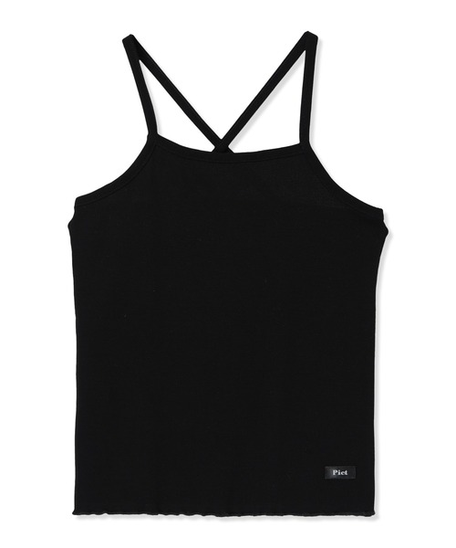 Piet（ピエット）の「裾メロウ バッククロス キャミソール（キャミソール・キッズ・ブラウン/グリーン/ブラック/オフホワイト・100/120/110/130）」の13枚目の写真