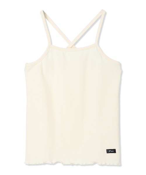 Piet（ピエット）の「裾メロウ バッククロス キャミソール（キャミソール・キッズ・ブラウン/グリーン/ブラック/オフホワイト・100/120/110/130）」の12枚目の写真