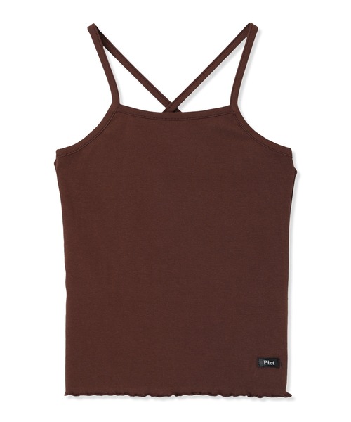 Piet（ピエット）の「裾メロウ バッククロス キャミソール（キャミソール・キッズ・ブラウン/グリーン/ブラック/オフホワイト・100/120/110/130）」の14枚目の写真