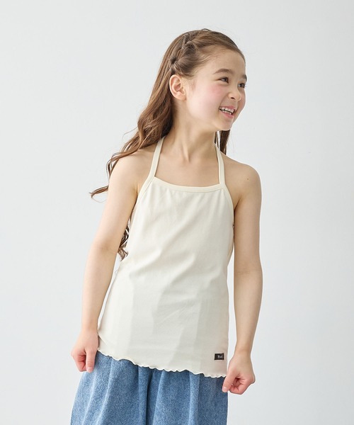 Piet（ピエット）の「裾メロウ バッククロス キャミソール（キャミソール・キッズ・ブラウン/グリーン/ブラック/オフホワイト・100/120/110/130）」の5枚目の写真