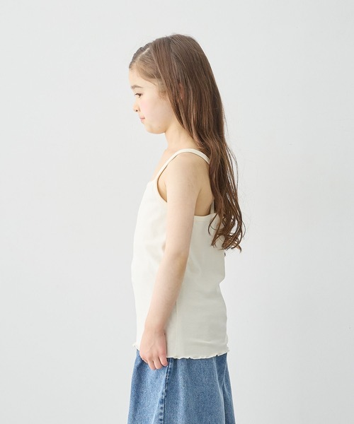 Piet（ピエット）の「裾メロウ バッククロス キャミソール（キャミソール・キッズ・ブラウン/グリーン/ブラック/オフホワイト・100/120/110/130）」の16枚目の写真