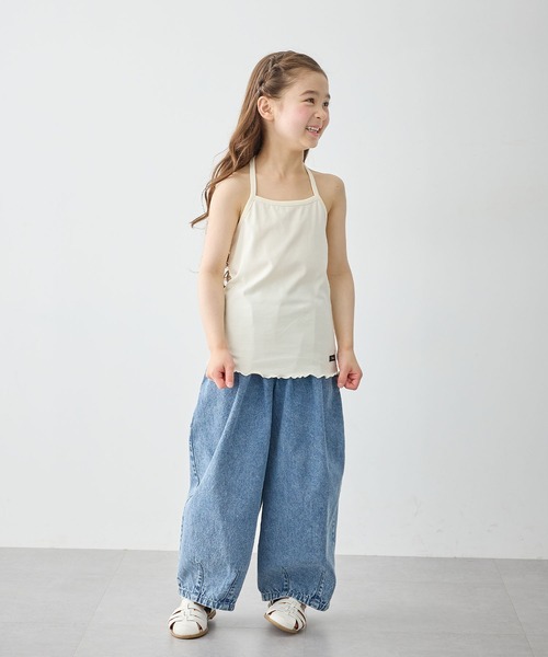 Piet（ピエット）の「裾メロウ バッククロス キャミソール（キャミソール・キッズ・ブラウン/グリーン/ブラック/オフホワイト・100/120/110/130）」の17枚目の写真