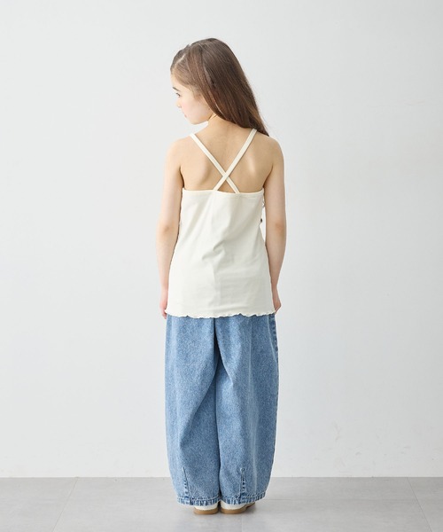 Piet（ピエット）の「裾メロウ バッククロス キャミソール（キャミソール・キッズ・ブラウン/グリーン/ブラック/オフホワイト・100/120/110/130）」の18枚目の写真