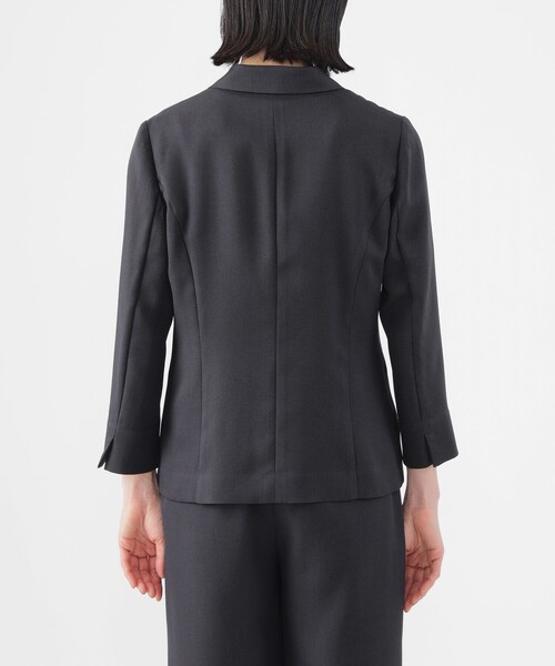 TRANS WORK(トランスワーク)の「【L】【美シリーズ】【UV対策】【着用しわ軽減】【ウォッシャブル】エアリーコードレーンテーラードジャケット(テーラードジャケット・レディース・ネイビー/グレー系その他・44/46)」の5枚目の写真