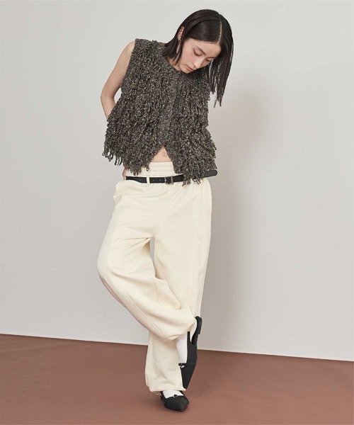 miette（ミエット）の「フリンジニットベスト（ベスト・レディース・チャコール/アイボリー/ブラウン・FREE）」の6枚目の写真