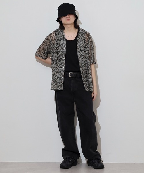many men many mind(メニーメンメニーマインド)の「MANYMENMANYMINDS ラッセルメッシュ 総柄 半袖シャツ シアー素材(シャツ/ブラウス・メンズ・C/D/A/B・L/XL/M)」の12枚目の写真