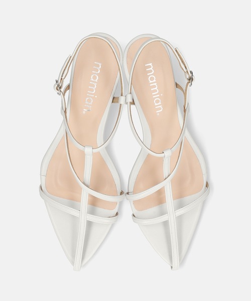 MAMIAN（マミアン）の「ポインテッドトゥ マルチストラップ サンダル (5.0cmヒール)（サンダル・レディース・ブラウン/ブラック/ホワイト・M/S/LL/L）」の11枚目の写真