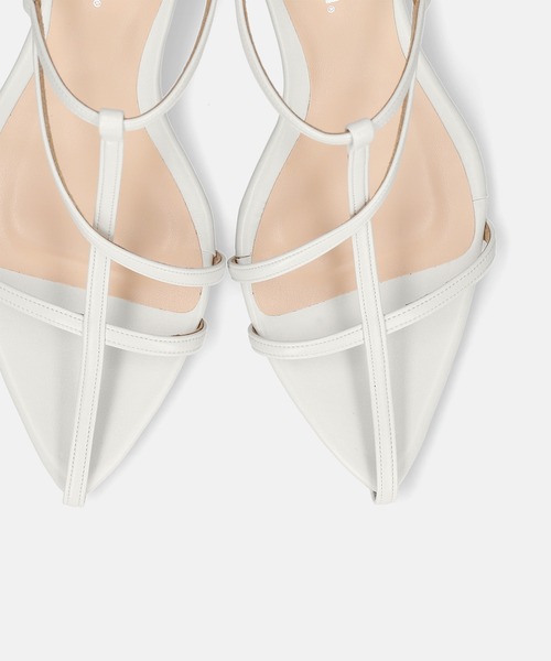 MAMIAN（マミアン）の「ポインテッドトゥ マルチストラップ サンダル (5.0cmヒール)（サンダル・レディース・ブラウン/ブラック/ホワイト・M/S/LL/L）」の6枚目の写真