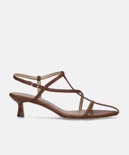 MAMIAN（マミアン）の「ポインテッドトゥ マルチストラップ サンダル (5.0cmヒール)（サンダル・レディース・ブラウン/ブラック/ホワイト・M/S/LL/L）」の13枚目の写真