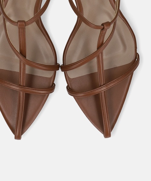 MAMIAN（マミアン）の「ポインテッドトゥ マルチストラップ サンダル (5.0cmヒール)（サンダル・レディース・ブラウン/ブラック/ホワイト・M/S/LL/L）」の17枚目の写真