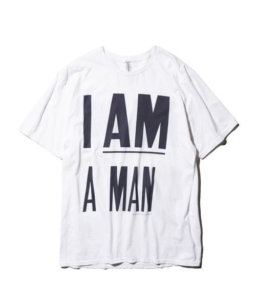 JERZEES(ジャージーズ)の「JERZEES / ジャージーズ "I AM A MAN" TEE グラフィック Tシャツ(Tシャツ/カットソー・メンズ・ホワイト/ブラック・MEDIUM/LARGE/X-LARGE/SMALL)」の8枚目の写真