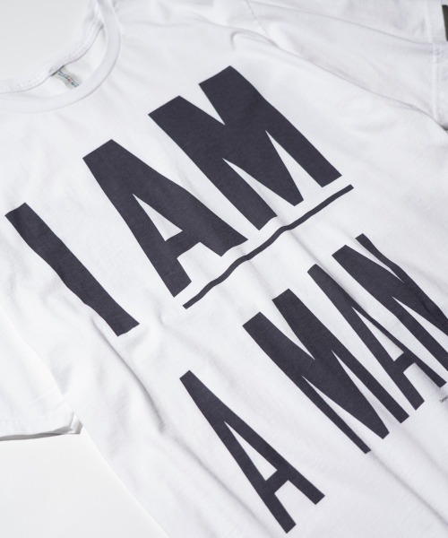 JERZEES(ジャージーズ)の「JERZEES / ジャージーズ "I AM A MAN" TEE グラフィック Tシャツ(Tシャツ/カットソー・メンズ・ホワイト/ブラック・MEDIUM/LARGE/X-LARGE/SMALL)」の10枚目の写真