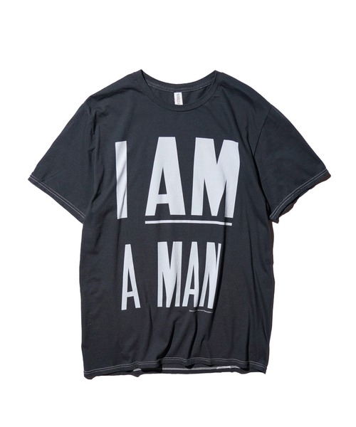 JERZEES(ジャージーズ)の「JERZEES / ジャージーズ "I AM A MAN" TEE グラフィック Tシャツ(Tシャツ/カットソー・メンズ・ホワイト/ブラック・MEDIUM/LARGE/X-LARGE/SMALL)」の4枚目の写真