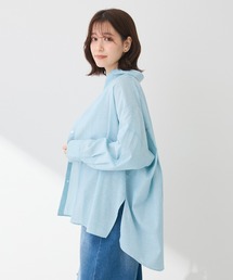 Green　Parks | 綿麻混レギュラーカラーBIGシルエットシャツ(シャツ/ブラウス)