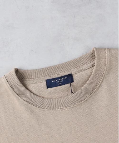 BACK NUMBER(バックナンバー)の「BACK NUMBER(バックナンバー)【メンズ】シルケット加工半袖Tシャツ(Tシャツ/カットソー・メンズ・ブラック/ブルー/ホワイト/グリーン/ブラウン/ベージュ・M/L/XL)」の14枚目の写真