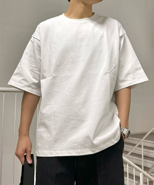 BACK NUMBER(バックナンバー)の「BACK NUMBER(バックナンバー)【メンズ】シルケット加工半袖Tシャツ(Tシャツ/カットソー・メンズ・ブラック/ブルー/ホワイト/グリーン/ブラウン/ベージュ・M/L/XL)」の18枚目の写真