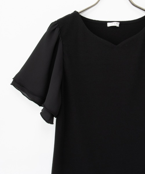 Honeys（ハニーズ）の「【ハニさら・接触冷感・ＵＶカット】ハートネックトップス（Tシャツ/カットソー・レディース・オレンジ系その他/アイボリー/サックスブルー/ブラック/ボルドー・L/LL/M/S）」の22枚目の写真