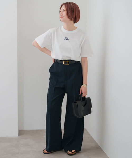 Spick & Span（スピックアンドスパン）の「《追加》メッセージロゴTシャツ（Tシャツ/カットソー・レディース・ブラック/ブルー/レッド・FREE）」の4枚目の写真