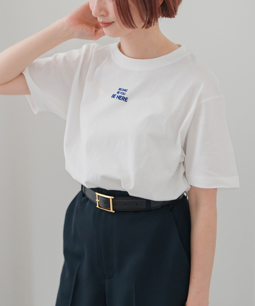 Spick and span スピックアンドスパンAUTHEN Tシャツ セール】《追加》メッセージロゴTシャツ（Tシャツ/カットソー