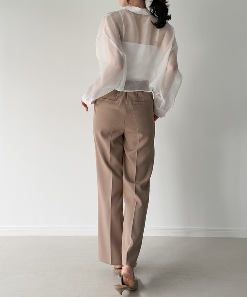 junoah(ジュノア)の「リボンタックシアーシャツ(シャツ/ブラウス・レディース・ブラック/クリーム/ホワイト・SMALL/MEDIUM/LARGE)」の8枚目の写真