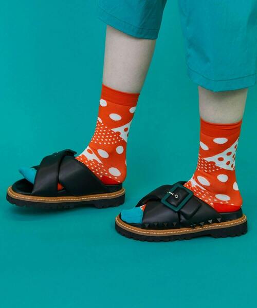 FRAPBOIS（フラボア）の「ミックスドットソックス（ソックス/靴下・レディース・オレンジ/グリーン/ブラック・FREE）」の7枚目の写真