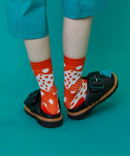 FRAPBOIS（フラボア）の「ミックスドットソックス（ソックス/靴下・レディース・オレンジ/グリーン/ブラック・FREE）」の6枚目の写真