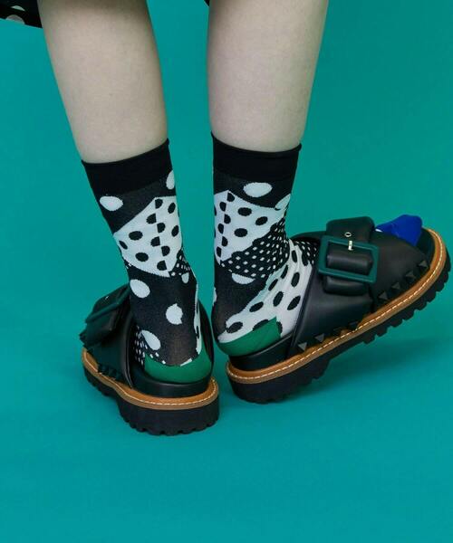 FRAPBOIS（フラボア）の「ミックスドットソックス（ソックス/靴下・レディース・オレンジ/グリーン/ブラック・FREE）」の16枚目の写真