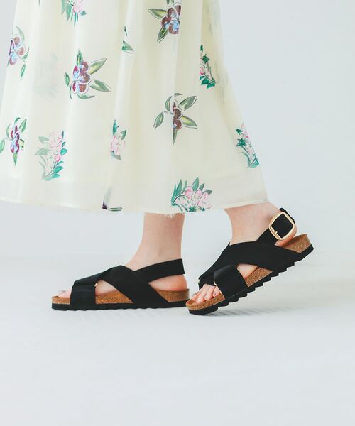 le.coeur blanc(ルクールブラン)の「《履き心地抜群◎》VINILOクロスベルトサンダル(サンダル・レディース・ブラック/モカ・37/38)」の3枚目の写真