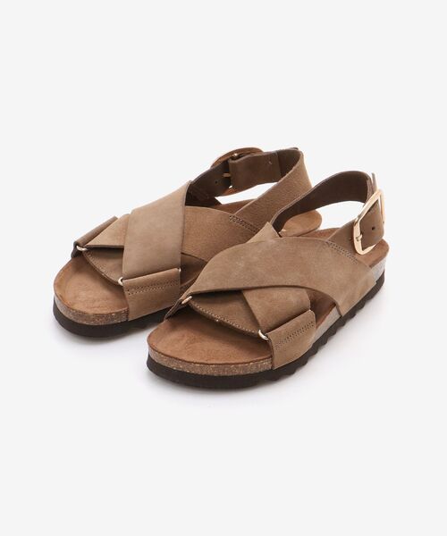 le.coeur blanc(ルクールブラン)の「《履き心地抜群◎》VINILOクロスベルトサンダル(サンダル・レディース・ブラック/モカ・37/38)」の10枚目の写真