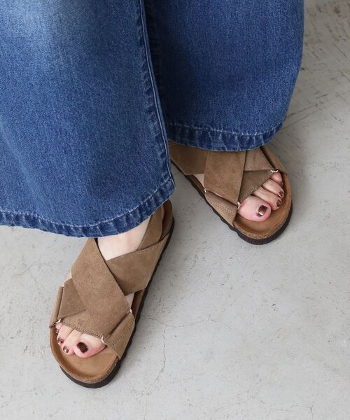 le.coeur blanc(ルクールブラン)の「《履き心地抜群◎》VINILOクロスベルトサンダル(サンダル・レディース・ブラック/モカ・37/38)」の13枚目の写真