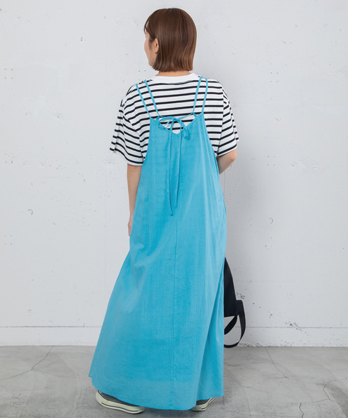 POU DOU DOU（プードゥドゥ）の「＜made in INDIA＞ピコミシン使いキャミワンピース（ワンピース・レディース・グリーン/ダークブルー/ブラック・M）」の22枚目の写真