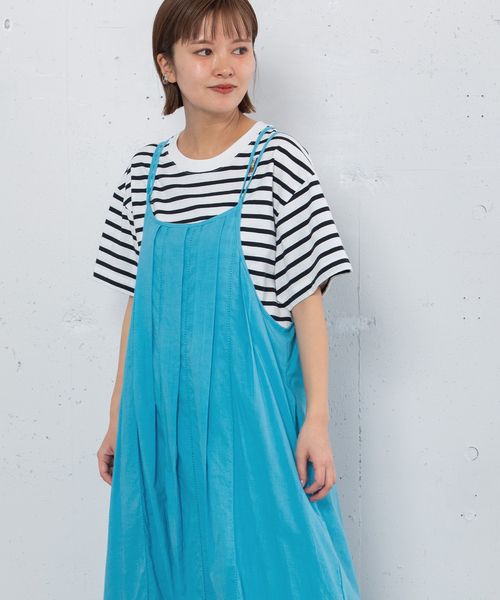 POU DOU DOU（プードゥドゥ）の「＜made in INDIA＞ピコミシン使いキャミワンピース（ワンピース・レディース・グリーン/ダークブルー/ブラック・M）」の21枚目の写真