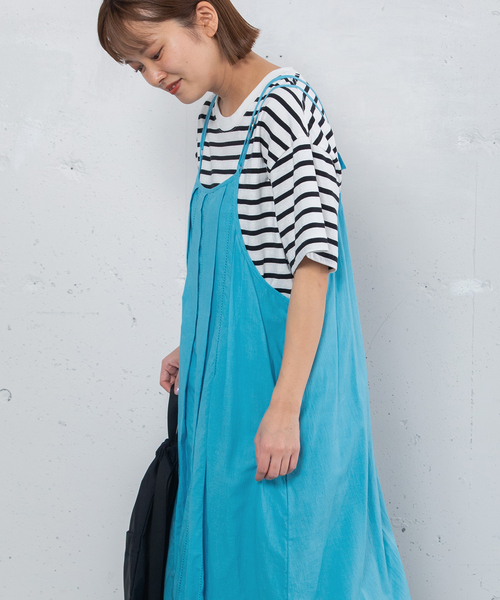 POU DOU DOU（プードゥドゥ）の「＜made in INDIA＞ピコミシン使いキャミワンピース（ワンピース・レディース・グリーン/ダークブルー/ブラック・M）」の20枚目の写真