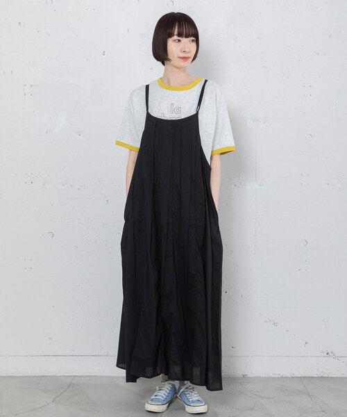 POU DOU DOU（プードゥドゥ）の「＜made in INDIA＞ピコミシン使いキャミワンピース（ワンピース・レディース・グリーン/ダークブルー/ブラック・M）」の17枚目の写真