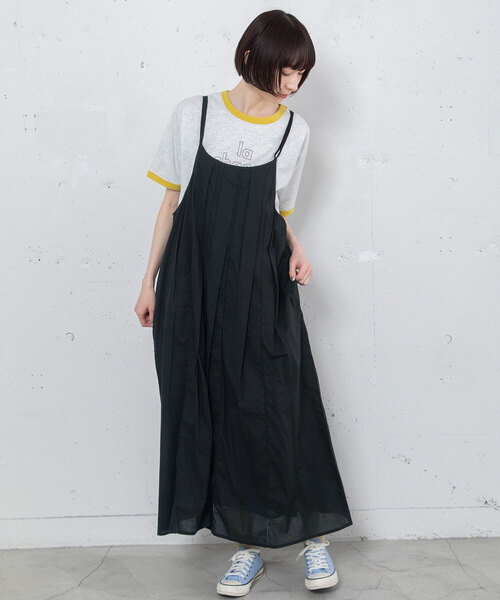 POU DOU DOU（プードゥドゥ）の「＜made in INDIA＞ピコミシン使いキャミワンピース（ワンピース・レディース・グリーン/ダークブルー/ブラック・M）」の16枚目の写真