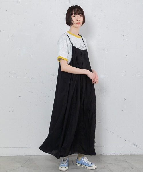 POU DOU DOU（プードゥドゥ）の「＜made in INDIA＞ピコミシン使いキャミワンピース（ワンピース・レディース・グリーン/ダークブルー/ブラック・M）」の15枚目の写真