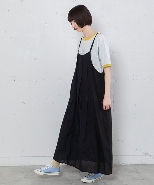 POU DOU DOU（プードゥドゥ）の「＜made in INDIA＞ピコミシン使いキャミワンピース（ワンピース・レディース・グリーン/ダークブルー/ブラック・M）」の13枚目の写真