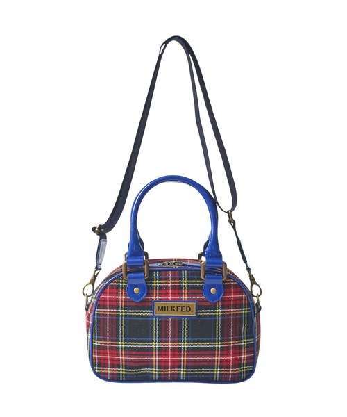 MILKFED.(ミルクフェド)の「PLAID PATTERN BOSTON BAG(ショルダーバッグ・レディース・ブラック/レッド/チャコール・ONE SIZE)」の12枚目の写真