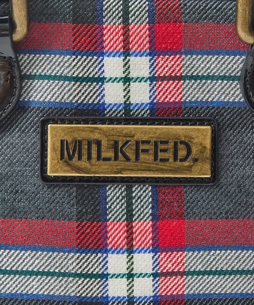 MILKFED.(ミルクフェド)の「PLAID PATTERN BOSTON BAG(ショルダーバッグ・レディース・ブラック/レッド/チャコール・ONE SIZE)」の19枚目の写真