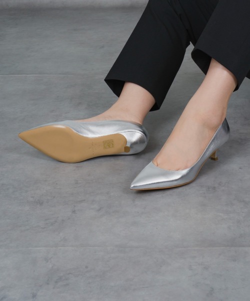 FABIO RUSCONI(ファビオルスコーニ)の「【FABIO RUSCONI/ファビオ ルスコーニ】レザー パンプス 4.5㎝ヒール(パンプス・レディース・シルバー/ブラック・36/37/38/39)」の7枚目の写真