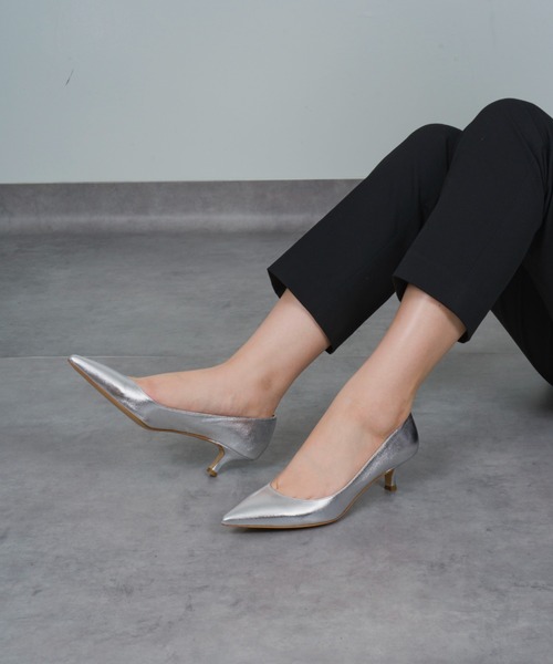 FABIO RUSCONI(ファビオルスコーニ)の「【FABIO RUSCONI/ファビオ ルスコーニ】レザー パンプス 4.5㎝ヒール(パンプス・レディース・シルバー/ブラック・36/37/38/39)」の11枚目の写真