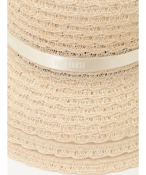 PINK HOUSE（ピンクハウス）の「ロゴリボン付きスカラップブレードハット（ハット・レディース・ベージュ/ブラック・フリー）」の10枚目の写真