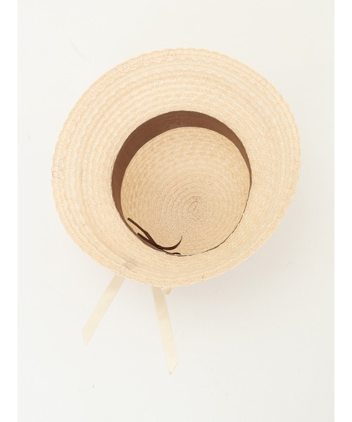 PINK HOUSE（ピンクハウス）の「ロゴリボン付きスカラップブレードハット（ハット・レディース・ベージュ/ブラック・フリー）」の13枚目の写真