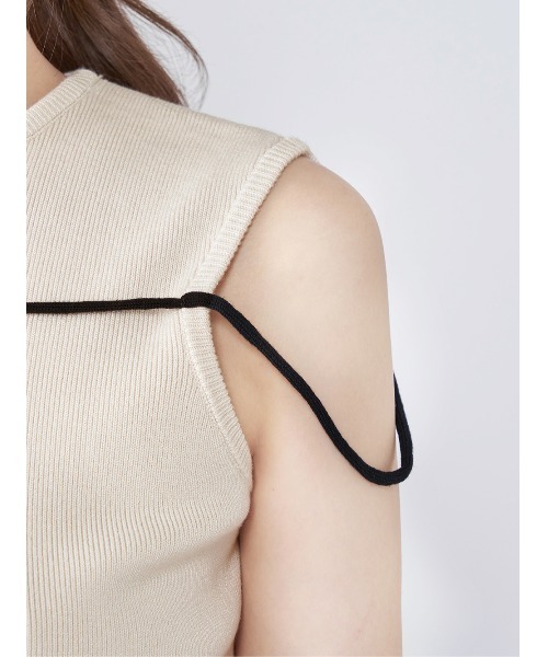 ウエストオープンストリングニットミニワンピース ダーリッチ Darich Darich ワンピース ウエストオープンストリングニットミニ