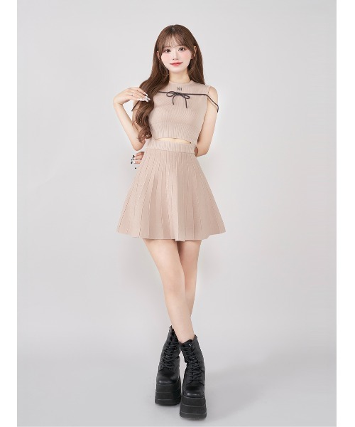 Darich（ダーリッチ）の「ウエストオープンストリングニットミニワンピース（ワンピース・レディース・アイボリー/ブラック/ベージュ・FREE/FL）」の13枚目の写真