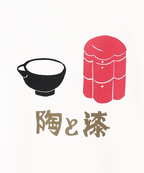 fennica(フェニカ)の「「陶と漆」Tシャツ(Tシャツ/カットソー・レディース・ホワイト・SMALL/MEDIUM/LARGE)」の4枚目の写真