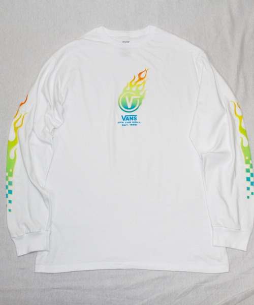 vans ファイヤーフレイム Tシャツ USED VANS フレイム柄 ロンT Mサイズ