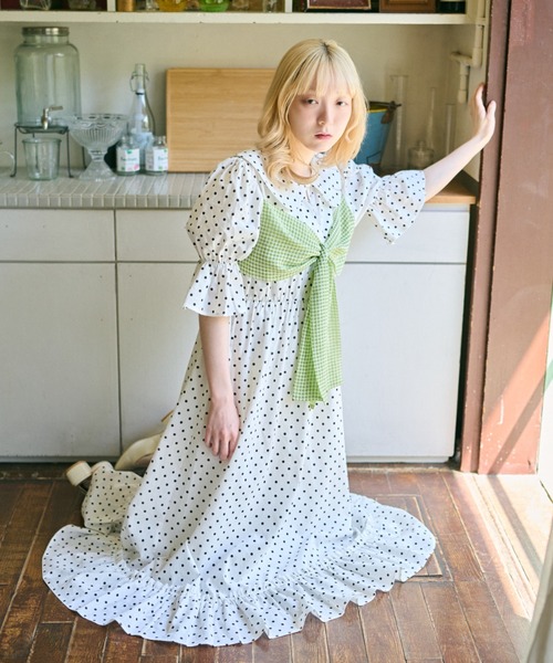 セール】【クティールとレトロ】ドッキングチェックリボンティアード