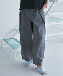 Audrey and John Wad（オードリーアンドジョンワッド）の「綿麻ハイウエストタックパンツ-手洗い可-（その他パンツ）」